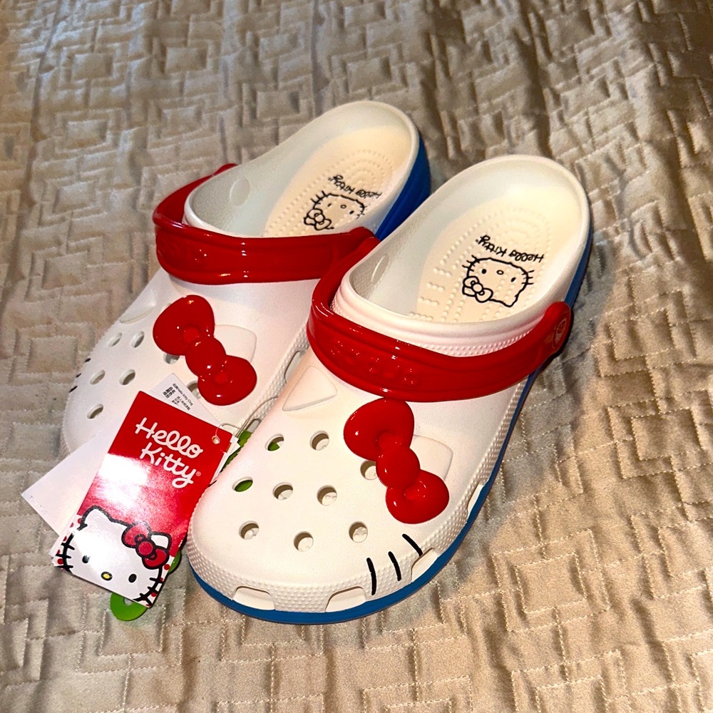Hello Kitty Crocs- Red, White, and Blue